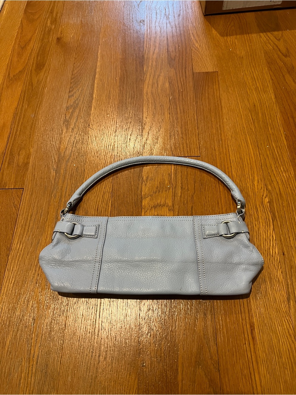 Ann Taylor Light Blue Leather Shoulder Bag